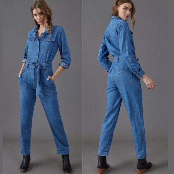 Anthropologie Pants - Anthropologie Pilcro And The Letterpress Denim Jumpsuit